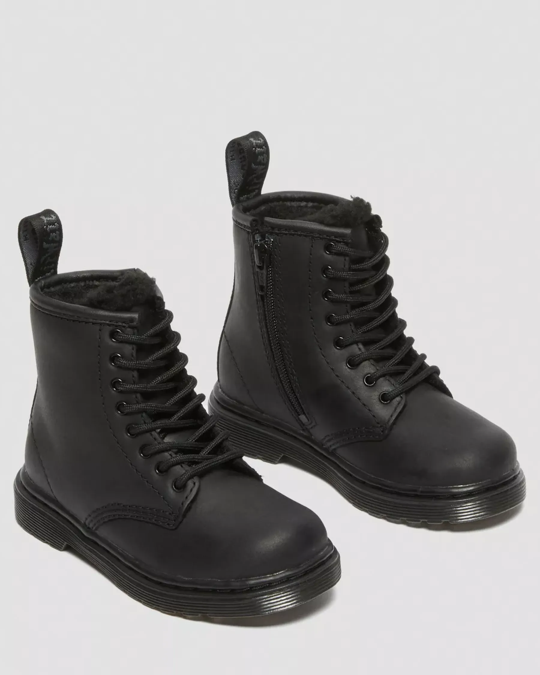 Winter Boots|Toddler / 2-4 Years>Dr. Martens Toddler 1460 Faux Fur Lined Boots Black — Republic Waterproof