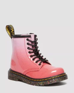 Glitter & Patent Boots|School Styles>Dr. Martens Toddler 1460 Gradient Glitter Leather Lace Up Boots Pink
