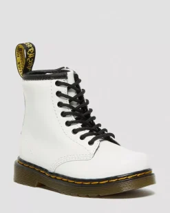 Toddler / 2-4 Years|Boots>Dr. Martens Toddler 1460 Leather Lace Up Boots White — Romario