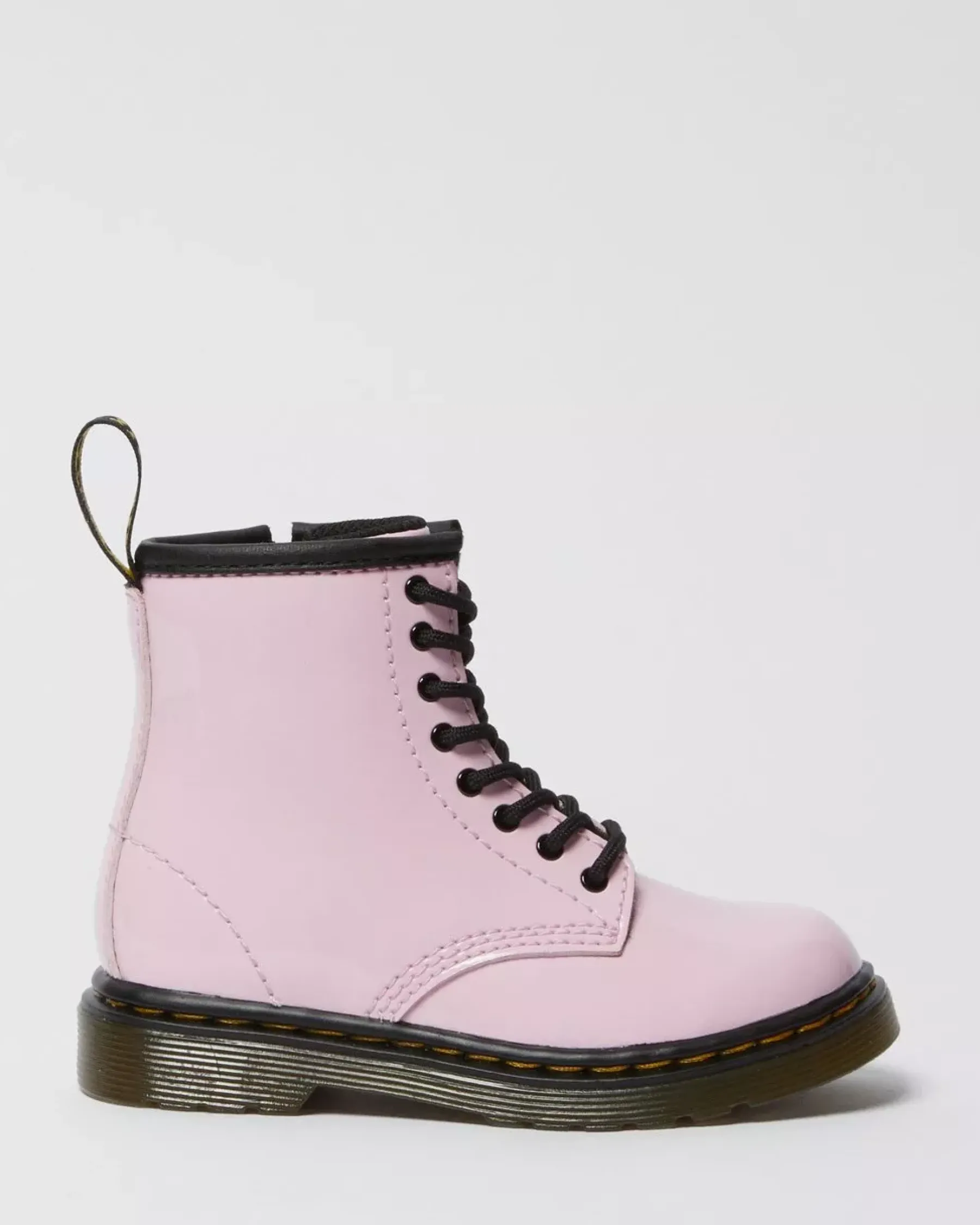 Glitter & Patent Boots|Toddler / 2-4 Years>Dr. Martens Toddler 1460 Patent Leather Lace Up Boots Pale Pink — Patent Leather