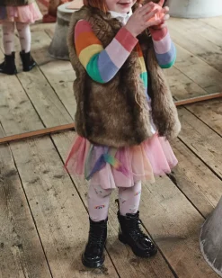 School Styles|Toddler / 2-4 Years>Dr. Martens Toddler 1460 Rainbow Patent Leather Lace Up Boots Black — Rainbow Patent