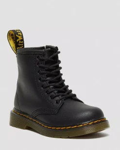 School Styles|Boots>Dr. Martens Toddler 1460 Softy T Leather Lace Up Boots Black — Softy T