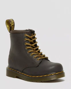 Toddler / 2-4 Years|Boots>Dr. Martens Toddler 1460 Wildhorse Leather Lace Up Boots Dark Brown — Wildhorse Lamper
