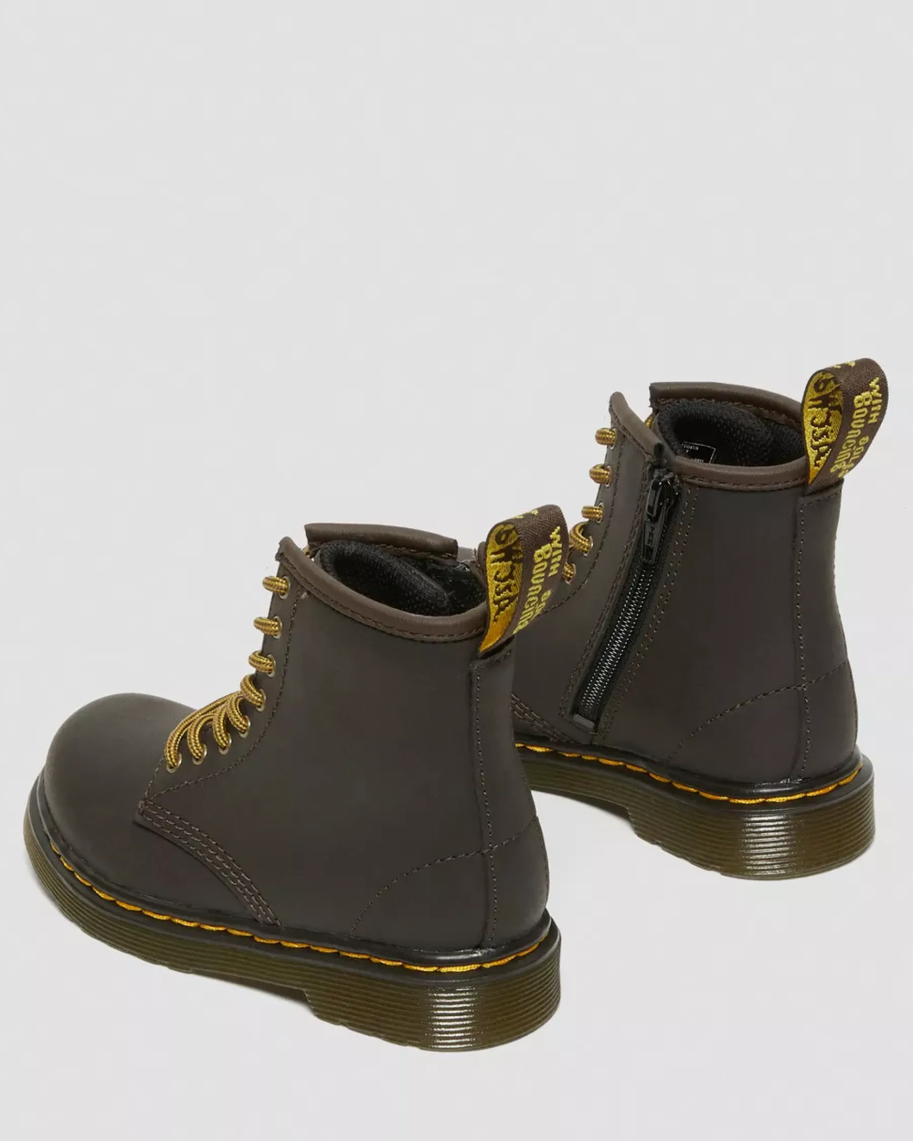 Toddler / 2-4 Years|Boots>Dr. Martens Toddler 1460 Wildhorse Leather Lace Up Boots Dark Brown — Wildhorse Lamper