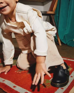 School Styles|Toddler / 2-4 Years>Dr. Martens Toddler Jorgie Leather Slingback Mules Black — T Lamper