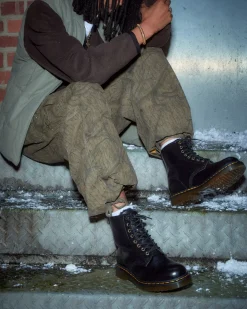 Vegan|Originals>Dr. Martens Vegan 1460 Faux Fur Lined Lace Up Boots Black — Norfolk Vegan