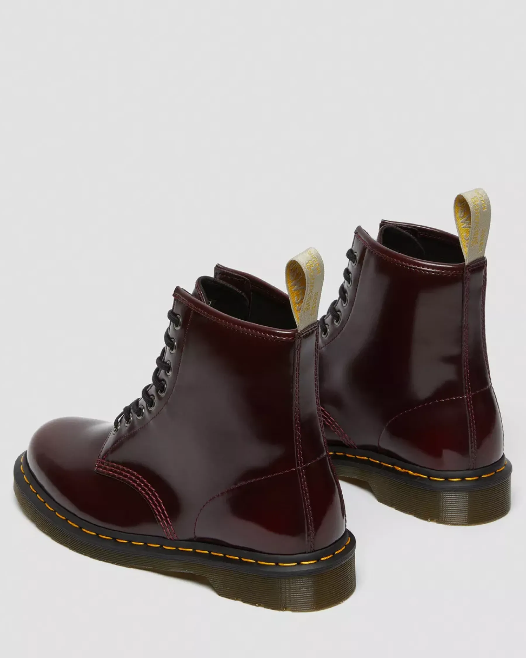 Vegan|Ankle Boots>Dr. Martens Vegan 1460 Lace Up Boots Cherry Red — Oxford Rub Off