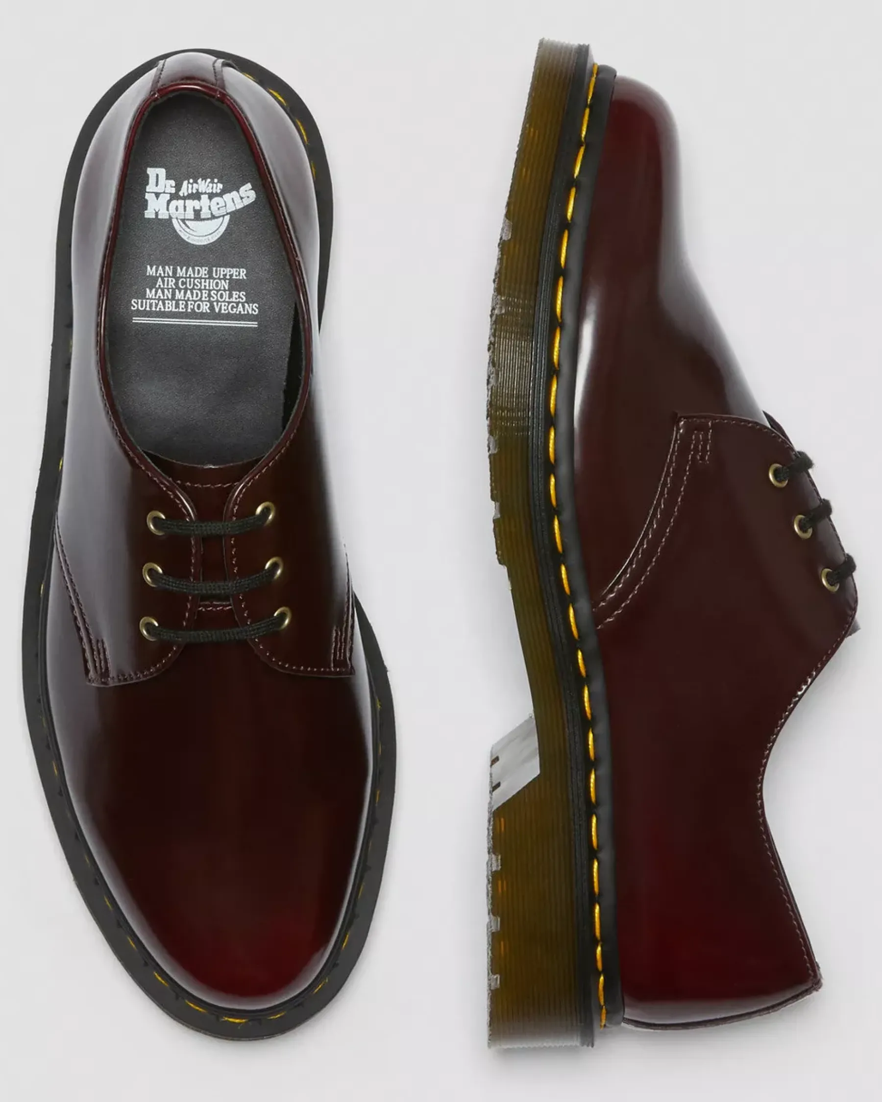 Sale|Vegan>Dr. Martens Vegan 1461 Oxford Shoes Cherry Red — Oxford Rub Off
