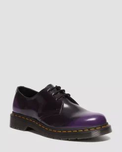 Sale|Vegan>Dr. Martens Vegan 1461 Oxford Shoes BLACK/RICH PURPLE — Oxford Rub Off