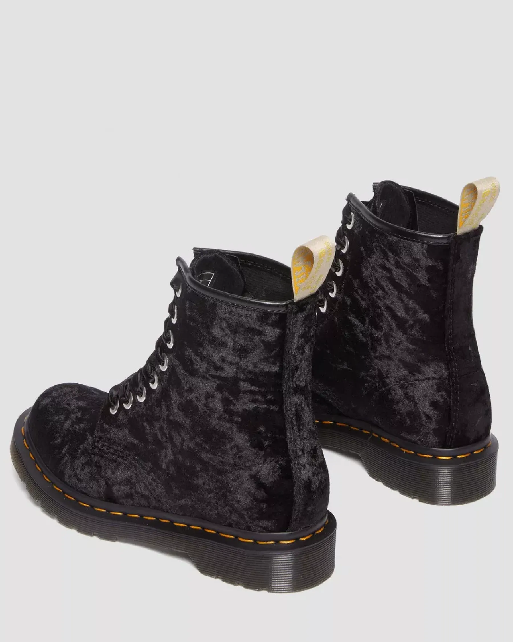Sale|Originals>Dr. Martens Vegan 1460 Women's Crushed Velvet Lace Up Boots BLACK — Crushed Velvet
