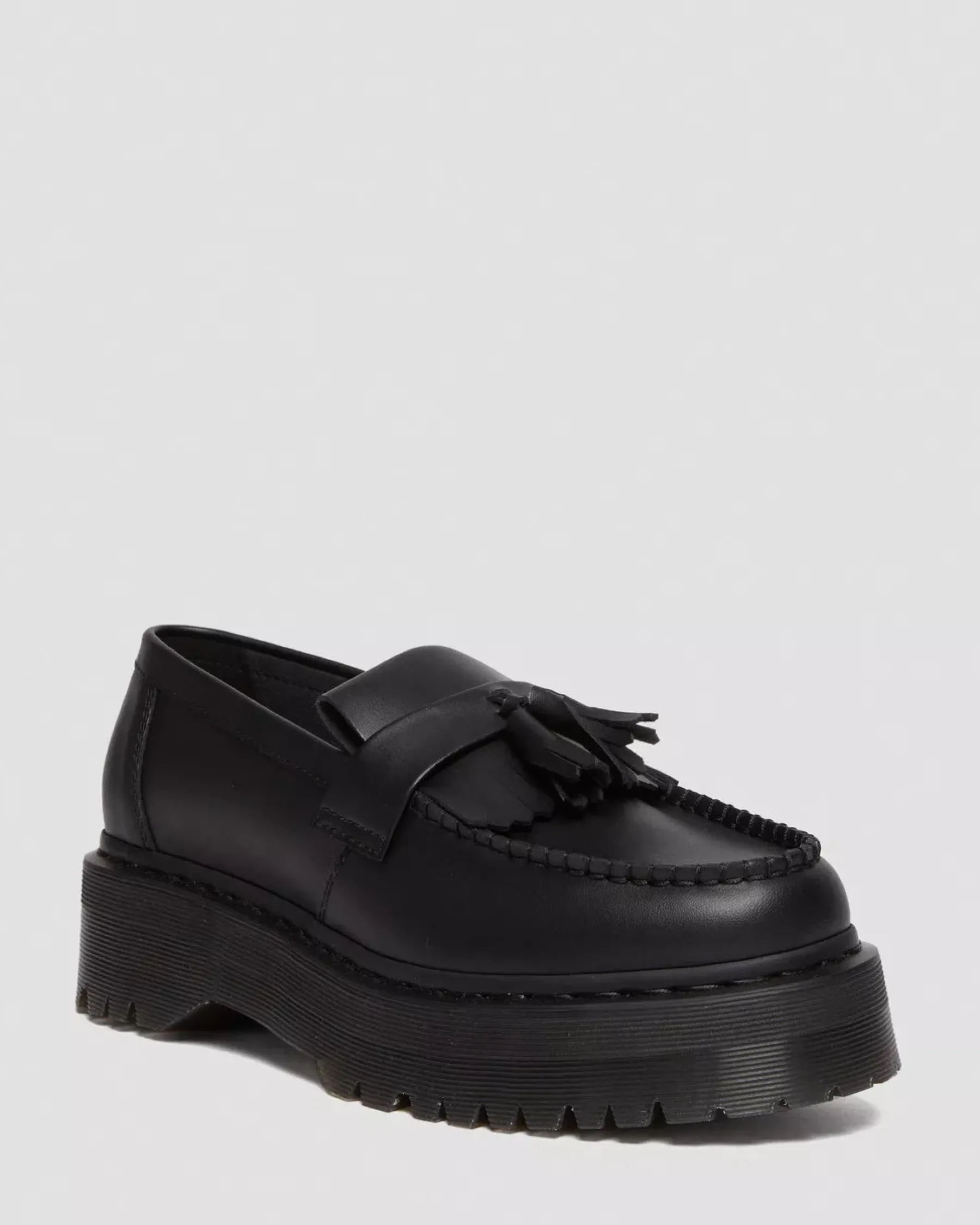 Vegan|Originals>Dr. Martens Vegan Adrian Felix Platform Tassel Loafers Black — Felix Rub Off