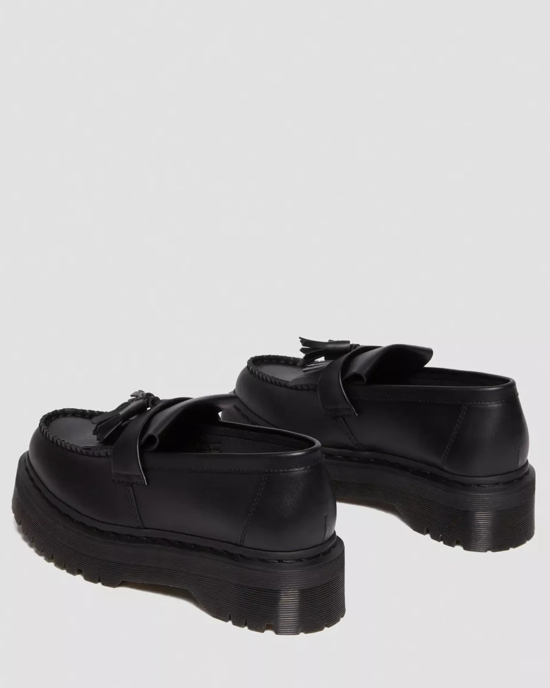 Vegan|Originals>Dr. Martens Vegan Adrian Felix Platform Tassel Loafers Black — Felix Rub Off
