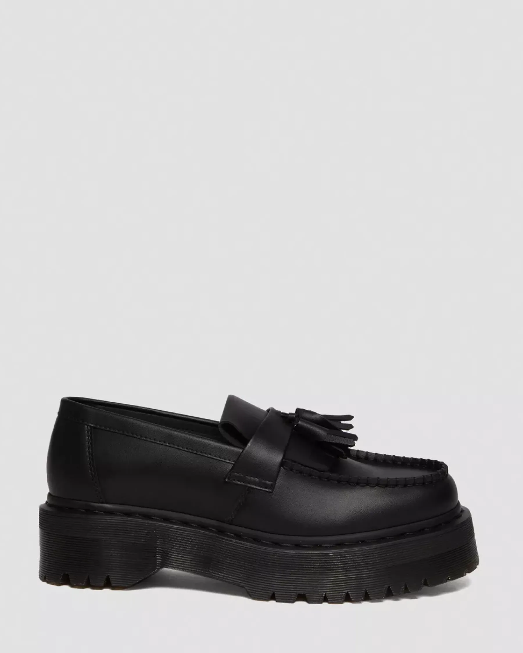Vegan|Originals>Dr. Martens Vegan Adrian Felix Platform Tassel Loafers Black — Felix Rub Off