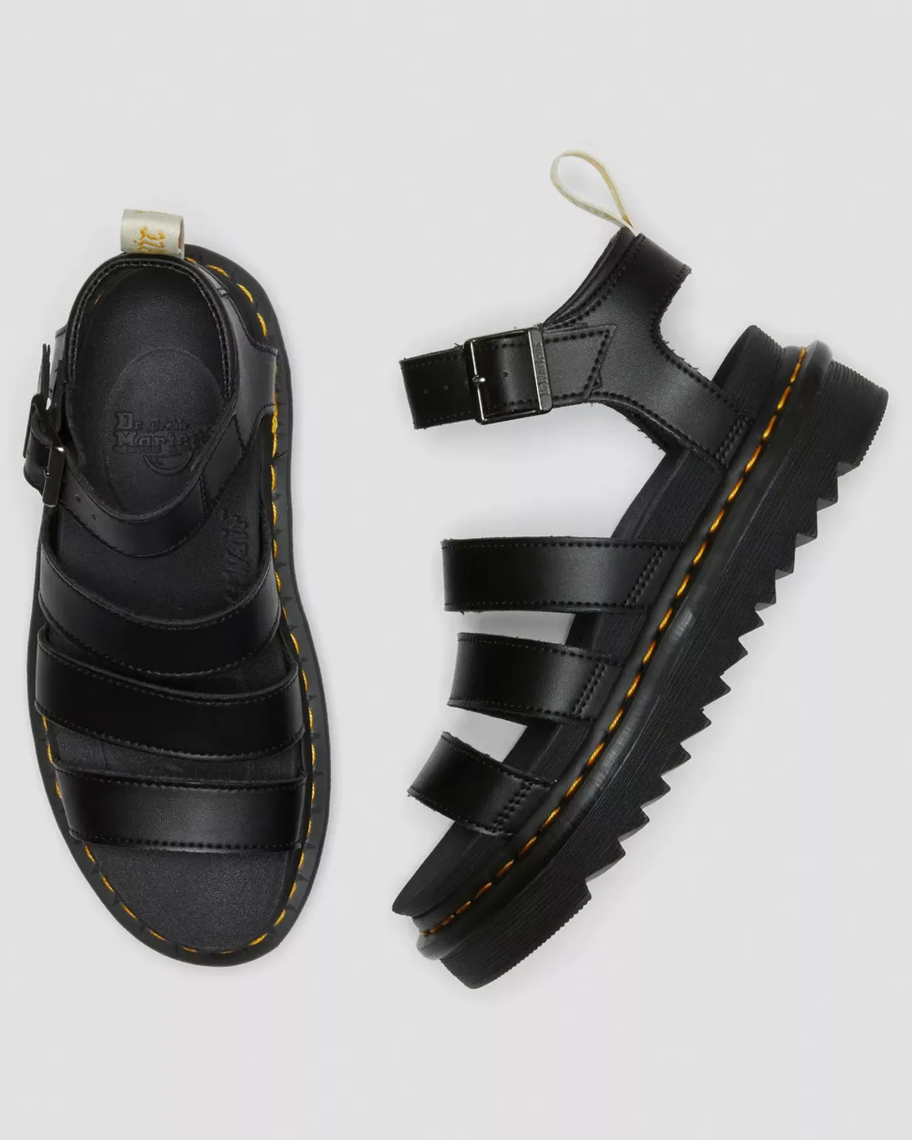 Vegan|Platform Sandals>Dr. Martens Vegan Blaire Women's Felix Gladiator Sandals Black — Felix Rub Off