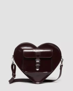 Vegan|Accessories>Dr. Martens Vegan Heart Shaped Backpack Cherry Red — Oxford Rub Off