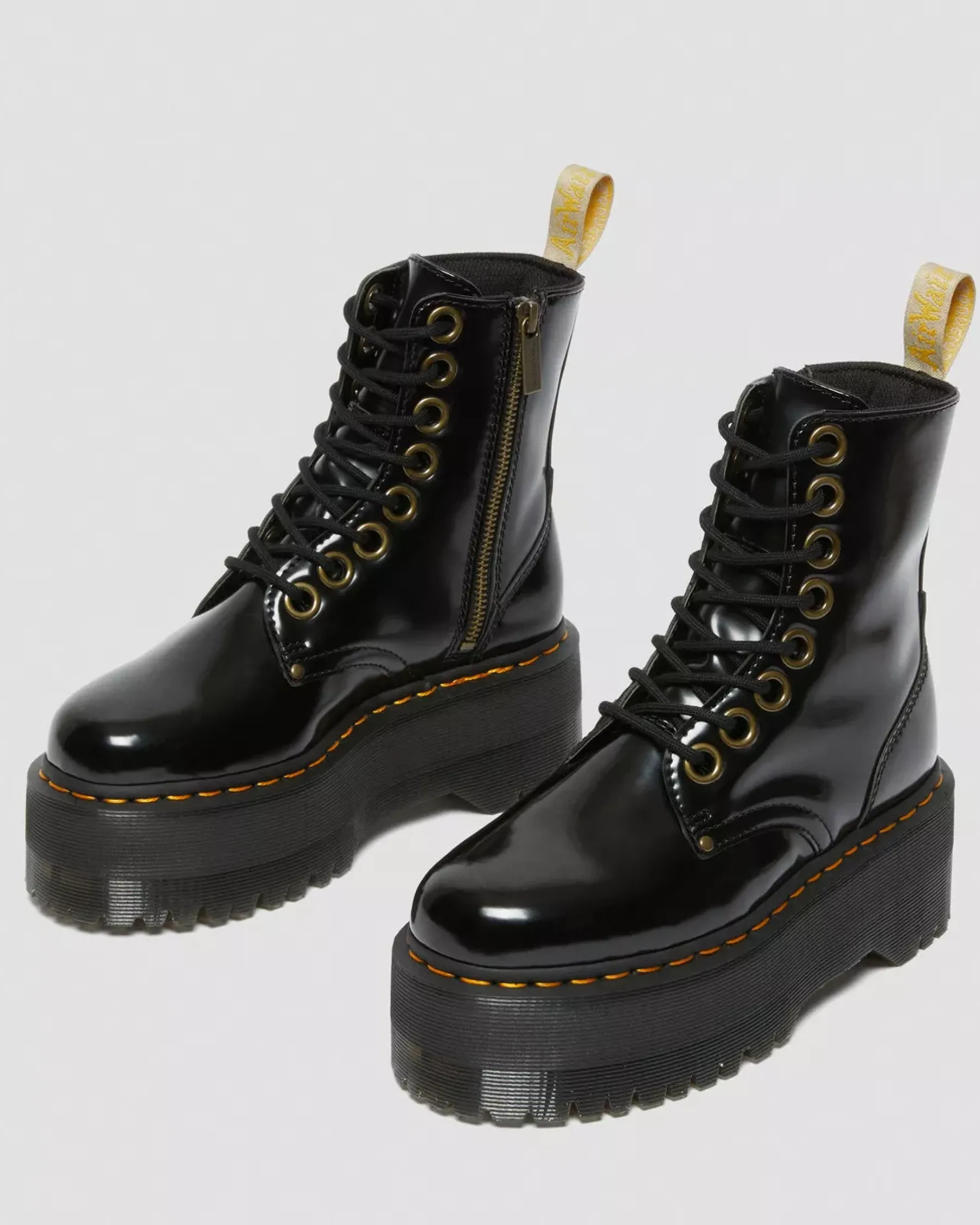 Platform Boots|Ankle Boots>Dr. Martens Vegan Jadon Boot Max Platforms Black — Oxford