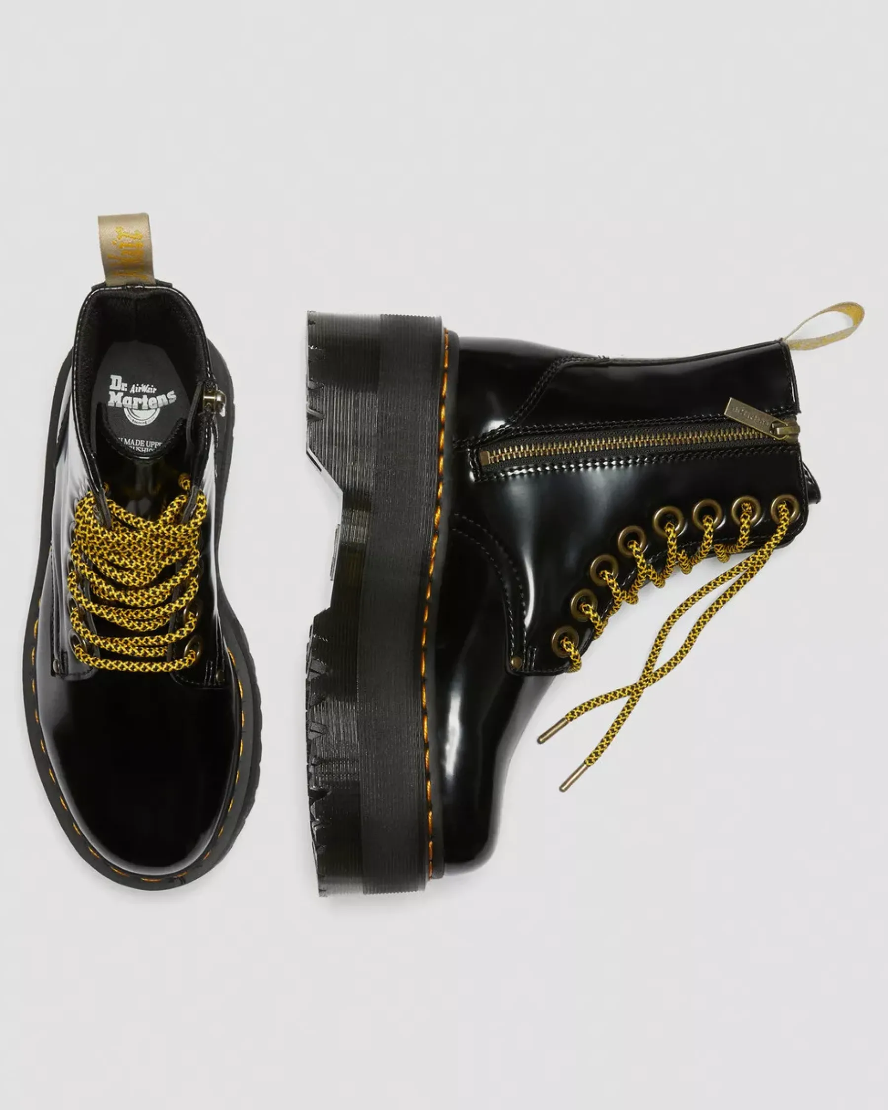 Platform Boots|Ankle Boots>Dr. Martens Vegan Jadon Boot Max Platforms Black — Oxford