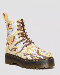 Sale|Sale>Dr. Martens Vegan Jadon Boot Retro Canvas Platforms Retro Ray — Canvas