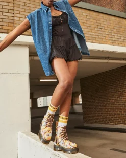 Sale|Sale>Dr. Martens Vegan Jadon Boot Retro Canvas Platforms Retro Ray — Canvas