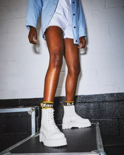 Sale|Vegan>Dr. Martens Vegan Jadon II Boot Kemble Mono Platforms White — Kemble