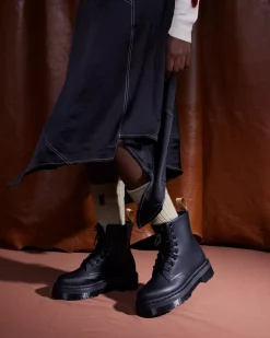Vegan|Ankle Boots>Dr. Martens Vegan Jadon II Boot Mono Platforms Black — Felix Rub Off