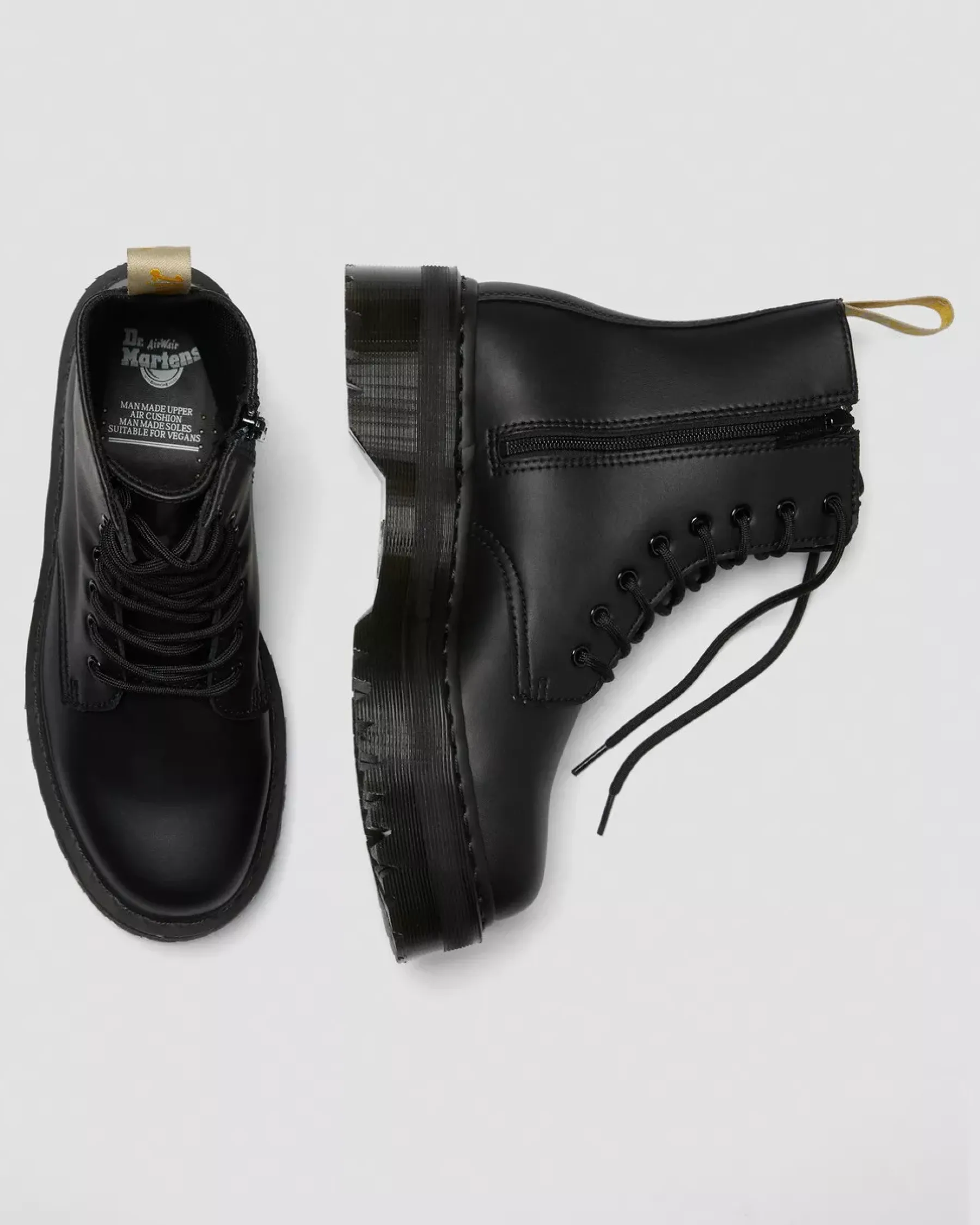 Vegan|Ankle Boots>Dr. Martens Vegan Jadon II Boot Mono Platforms Black — Felix Rub Off