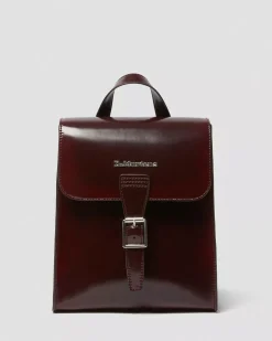 Accessories|Bags>Dr. Martens Vegan Mini Backpack Red — Oxford Rub Off
