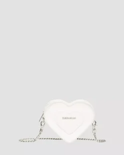Accessories|Bags>Dr. Martens Vegan Mini Heart Shaped Bag White — Kemble Pu