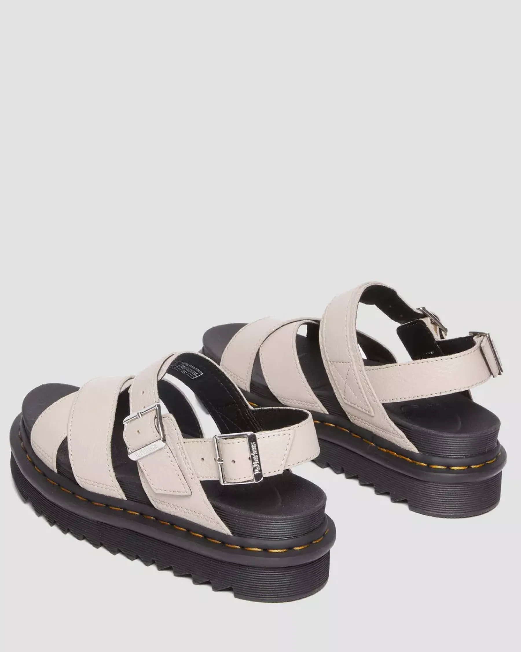 Platform Sandals|Strap Sandals>Dr. Martens Voss II Pisa Leather Strap Sandals VINTAGE TAUPE — Pisa
