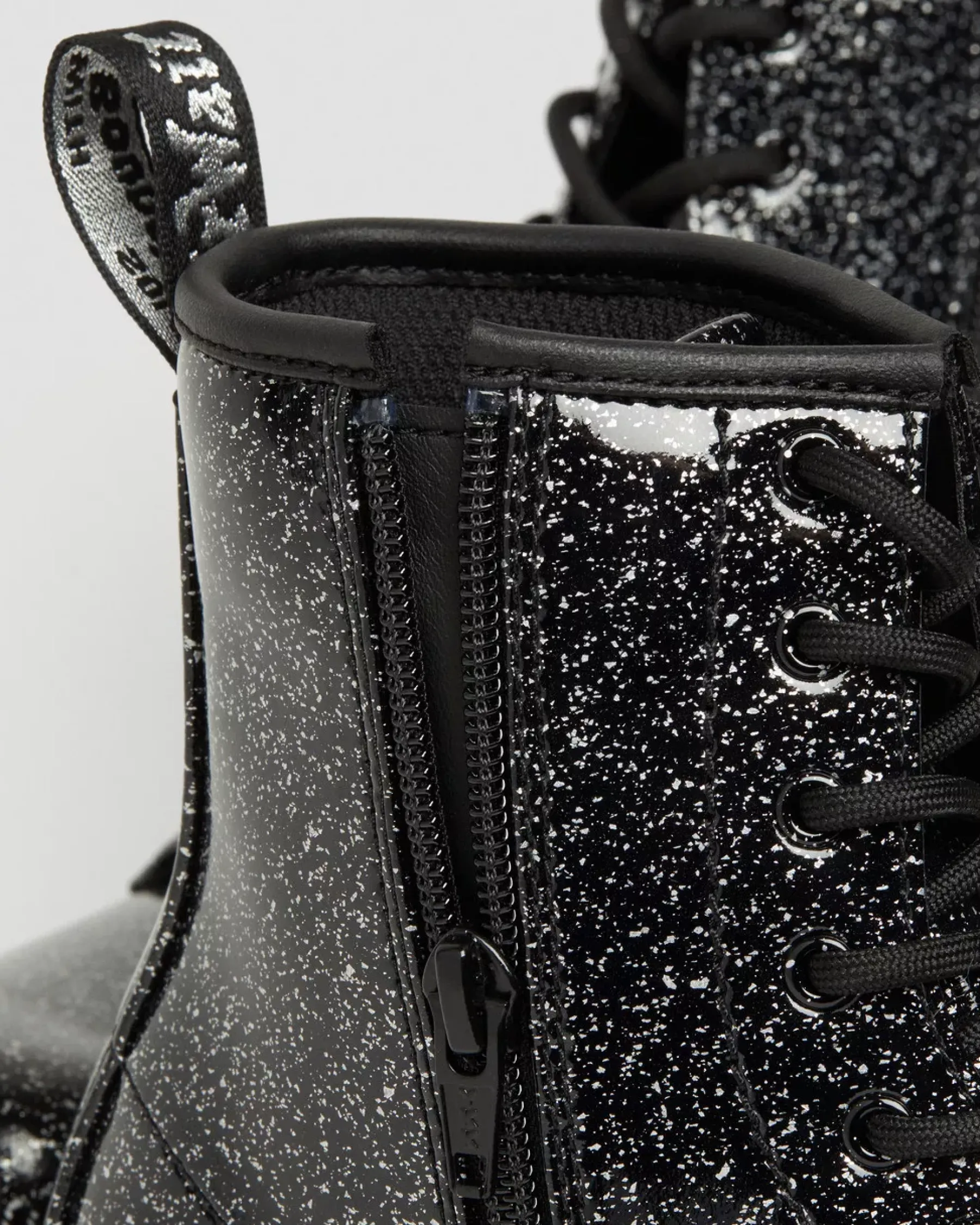 Glitter & Patent Boots|School Styles>Dr. Martens Youth 1460 Glitter Lace Up Boots Black — Cosmic Glitter