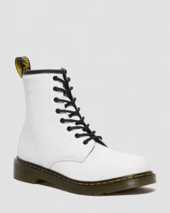 School Styles|Youth / 8-14 Years>Dr. Martens Youth 1460 Leather Lace Up Boots White — Romario