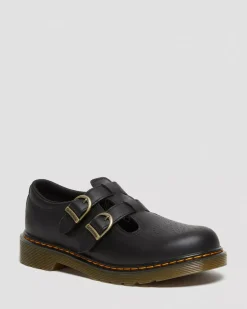 School Styles|Youth / 8-14 Years>Dr. Martens Youth 8065 Softy T Leather Mary Jane Shoes Black — Softy T
