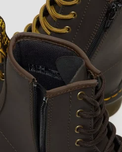 School Styles|Youth / 8-14 Years>Dr. Martens Youth 1460 Wildhorse Leather Lace Up Boots Dark Brown — Wildhorse Lamper