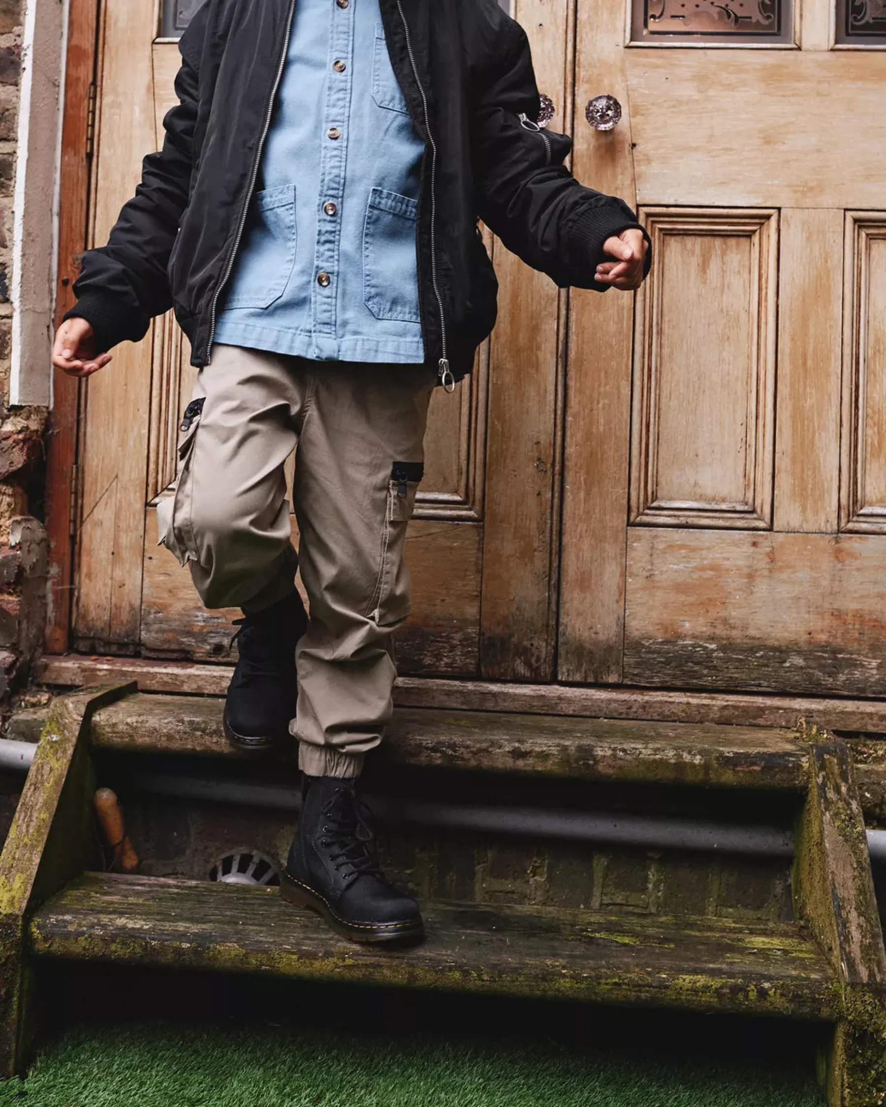 School Styles|Youth / 8-14 Years>Dr. Martens Youth Combs Extra Tough Poly Casual Boots Black — Extra Tough 50/50+Rubbery