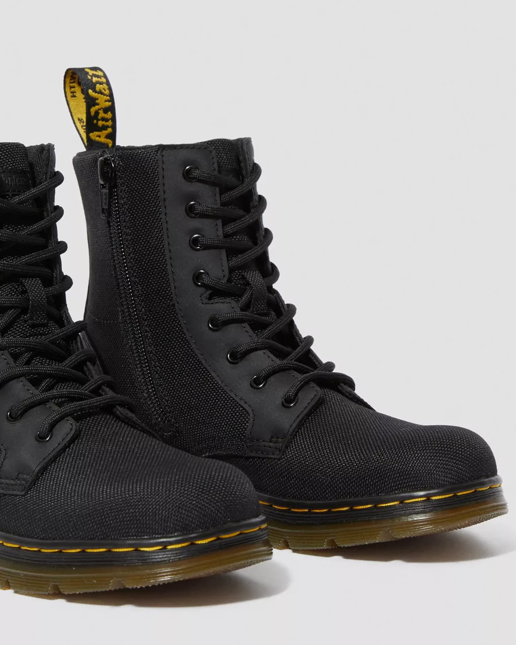 School Styles|Youth / 8-14 Years>Dr. Martens Youth Combs Extra Tough Poly Casual Boots Black — Extra Tough 50/50+Rubbery